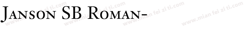 Janson SB Roman字体转换
